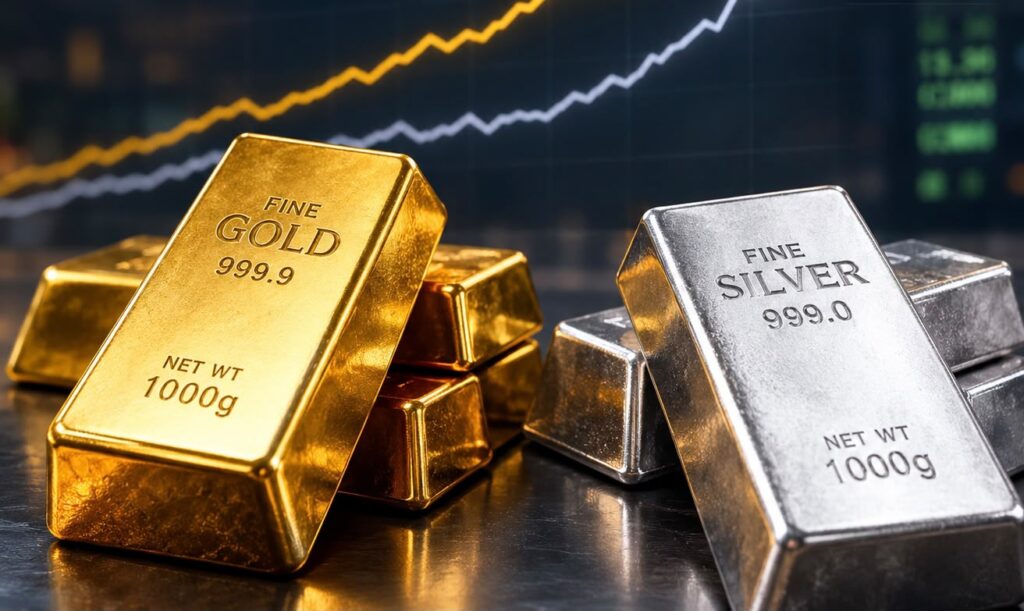 Gold and silver rise as Fed rate hike looms, oil prices ease